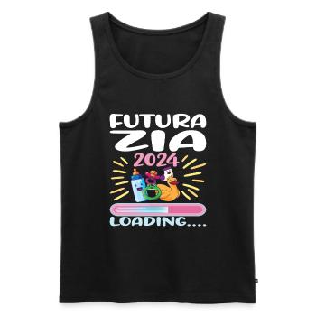 Zia 2024 Loading Tante 2024 - Männer Premium Bio Tank Top - Schwarz - Vorne - AI Model Male 178 light (178cm)