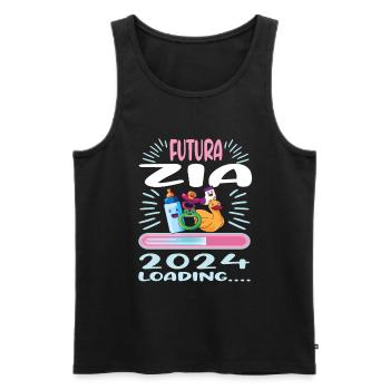 Zia 2024 Loading Tante 2024 - Männer Premium Bio Tank Top - Schwarz - Vorne - AI Model Male 178 light (178cm)