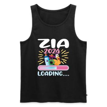 Zia 2024 Loading Tante 2024 - Männer Premium Bio Tank Top - Schwarz - Vorne - AI Model Male 178 light (178cm)