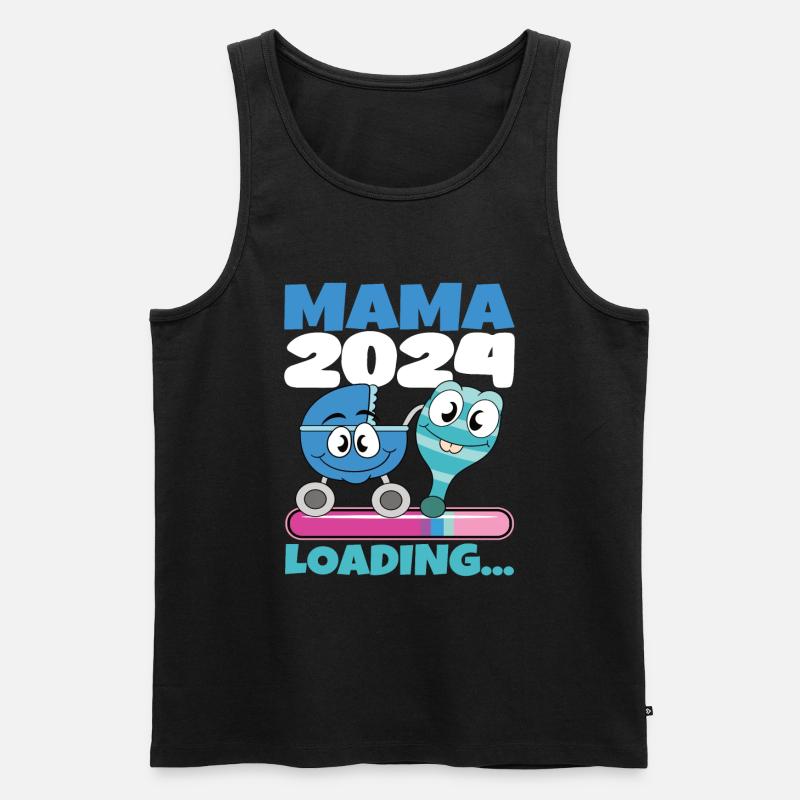 Mama 2024 werdende Mutter Schwangerschaft - Männer Premium Bio Tank Top - undefined