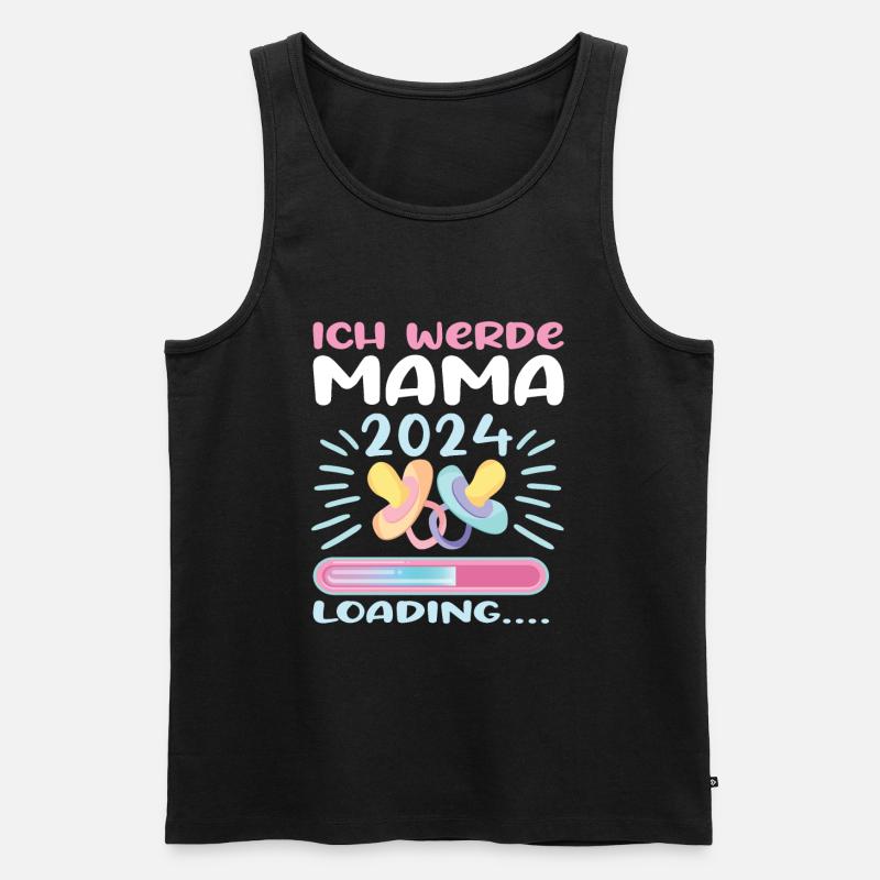 Mama 2024 werdende Mutter Schwangerschaft - Männer Premium Bio Tank Top - undefined