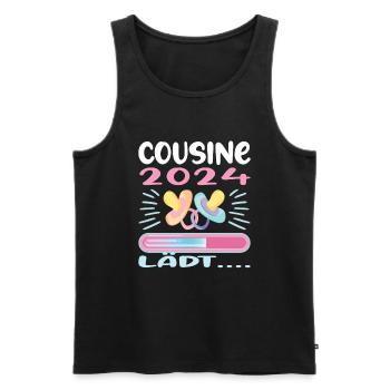 Cousine werden Cousine 2024 - Männer Premium Bio Tank Top - Schwarz - Vorne - AI Model Male 178 light (178cm)