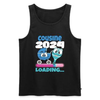 Cousine werden Cousine 2024 - Männer Premium Bio Tank Top - Schwarz - Vorne - Michal (187cm)