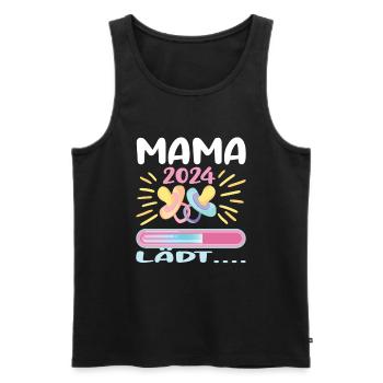 Mama 2024 werdende Mutter Schwangerschaft - Männer Premium Bio Tank Top - Schwarz - Vorne - Michal (187cm)