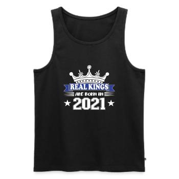 Birthday Gift 2021 Vintage 2021 - Men's Premium Organic Tank Top - black - Front - Michal (187cm)