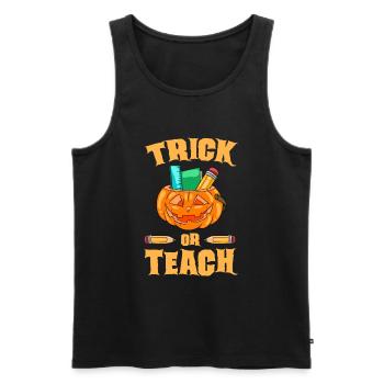 Lustige Lehrer Halloween Geschenke - Männer Premium Bio Tank Top - Schwarz - Vorne - Michal (187cm)