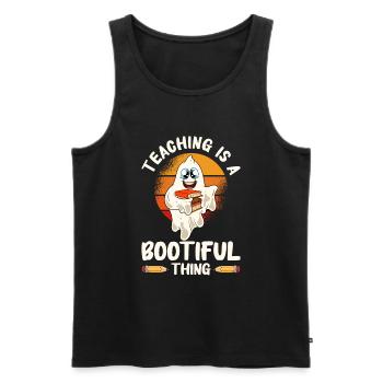 Lustige Lehrer Halloween Geschenke - Männer Premium Bio Tank Top - Schwarz - Vorne - Michal (187cm)