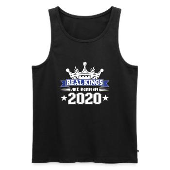 Cadeau d’anniversaire 2020 Millésime 2020 - Débardeur bio Premium Homme - noir - Devant - Michal (187cm)