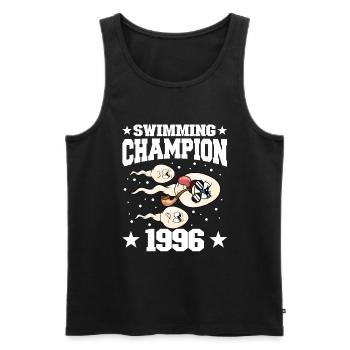 1996 Birthday 28 years old - Men's Premium Organic Tank Top - black - Front - AI Model Male 178 light (178cm)