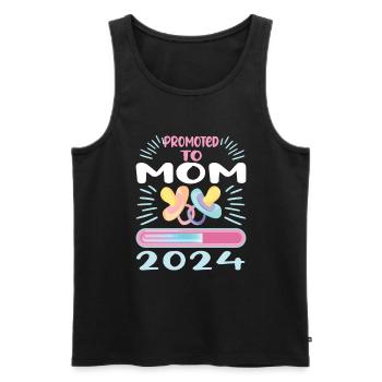 Maman 2024 Enceinte Maman Grossesse - Débardeur bio Premium Homme - noir - Devant - AI Model Male 178 light (178cm)