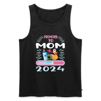 Maman 2024 Enceinte Maman Grossesse - Débardeur bio Premium Homme - noir - Devant - AI Model Male 178 light (178cm)