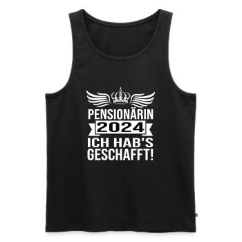 Pension 2024 Pensionärin 2024 Rente 2024 - Männer Premium Bio Tank Top - Schwarz - Vorne - Michal (187cm)