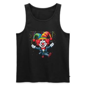 Karneval Kostüm Fasching Fastnacht - Männer Premium Bio Tank Top - Schwarz - Vorne - Michal (187cm)