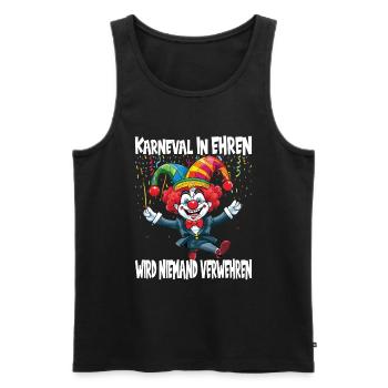 Karneval Kostüm Fasching Fastnacht - Männer Premium Bio Tank Top - Schwarz - Vorne - Michal (187cm)