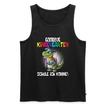 School child 2024 School enrolment 2024 Back to school - Men's Premium Organic Tank Top - black - Front - AI Model Male 178 light (178cm)