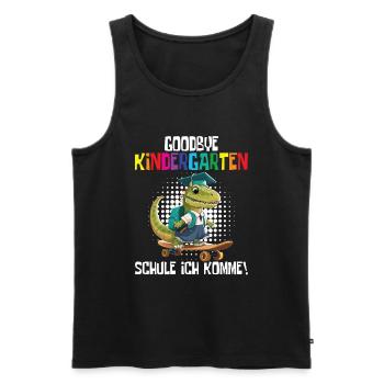 School child 2024 School enrolment 2024 Back to school - Men's Premium Organic Tank Top - black - Front - AI Model Male 178 light (178cm)