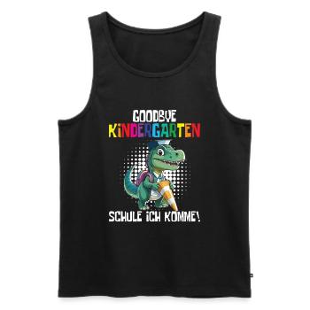 School child 2024 School enrolment 2024 Back to school - Men's Premium Organic Tank Top - black - Front - AI Model Male 178 light (178cm)