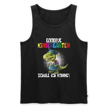 School child 2024 School enrolment 2024 Back to school - Men's Premium Organic Tank Top - black - Front - AI Model Male 178 light (178cm)