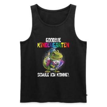 School child 2024 School enrolment 2024 Back to school - Men's Premium Organic Tank Top - black - Front - AI Model Male 178 light (178cm)