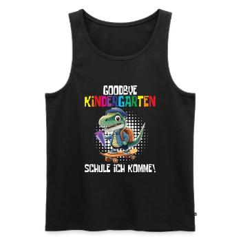 School child 2024 School enrolment 2024 Back to school - Men's Premium Organic Tank Top - black - Front - AI Model Male 178 light (178cm)