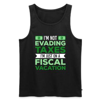 Taxpayer tax office pay tax - Men's Premium Organic Tank Top - black - Front - AI Model Male 178 light (178cm)