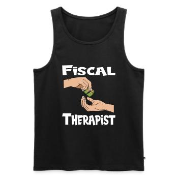 Taxpayer tax office pay tax - Men's Premium Organic Tank Top - black - Front - AI Model Male 178 light (178cm)
