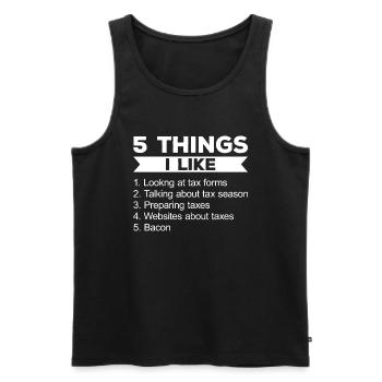 Taxpayer tax office pay tax - Men's Premium Organic Tank Top - black - Front - AI Model Male 178 light (178cm)