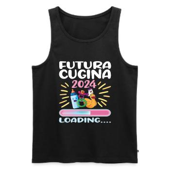 Cousine werden Cousine 2024 - Männer Premium Bio Tank Top - Schwarz - Vorne - AI Model Male 178 light (178cm)