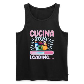 Cousine werden Cousine 2024 - Männer Premium Bio Tank Top - Schwarz - Vorne - AI Model Male 178 light (178cm)