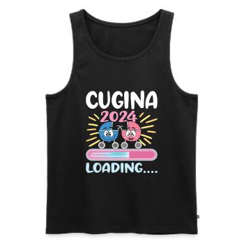 Cousine werden Cousine 2024 - Männer Premium Bio Tank Top - Schwarz - Vorne - AI Model Male 178 light (178cm)
