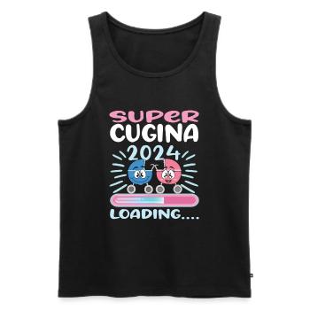 Cousine werden Cousine 2024 - Männer Premium Bio Tank Top - Schwarz - Vorne - AI Model Male 178 light (178cm)