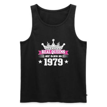 45 Jahre alt Geburtstag 1979 Geburtstag - Männer Premium Bio Tank Top - Schwarz - Vorne - Michal (187cm)