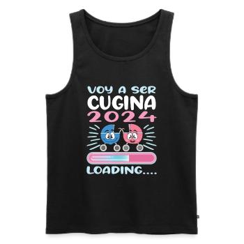 Cousine werden Cousine 2024 - Männer Premium Bio Tank Top - Schwarz - Vorne - AI Model Male 178 light (178cm)