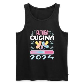 Cousine werden Cousine 2024 - Männer Premium Bio Tank Top - Schwarz - Vorne - AI Model Male 178 light (178cm)