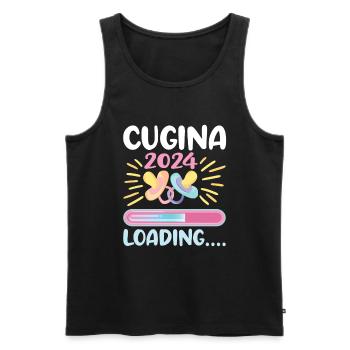 Cousine werden Cousine 2024 - Männer Premium Bio Tank Top - Schwarz - Vorne - AI Model Male 178 light (178cm)