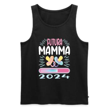 Super Mamma 2024 Loading - Men's Premium Organic Tank Top - black - Front - AI Model Male 178 light (178cm)