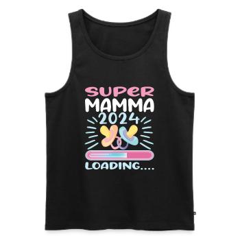 Super Mamma 2024 Loading - Men's Premium Organic Tank Top - black - Front - AI Model Male 178 light (178cm)