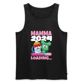 Super Mamma 2024 Loading - Men's Premium Organic Tank Top - black - Front - AI Model Male 178 light (178cm)
