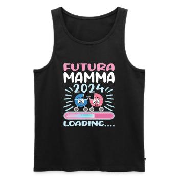 Super Mamma 2024 Loading - Men's Premium Organic Tank Top - black - Front - AI Model Male 178 light (178cm)