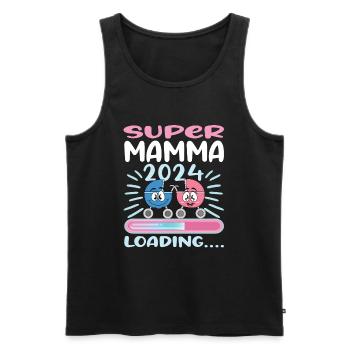 Super Mamma 2024 Loading - Men's Premium Organic Tank Top - black - Front - AI Model Male 178 light (178cm)