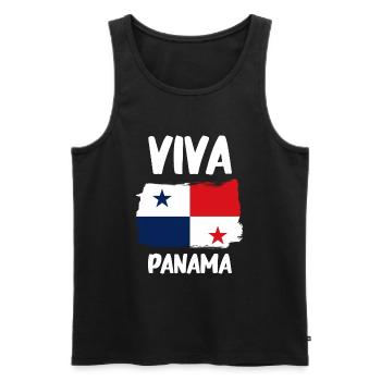 Panama Flag Panamanian Panama Flag - Men's Premium Organic Tank Top - black - Front - AI Model Male 178 light (178cm)