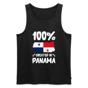 Panama Flag Panamanian Panama Flag - Men's Premium Organic Tank Top - black - Front - AI Model Male 178 light (178cm)