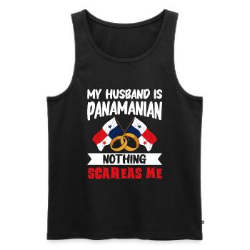 Panama Flag Panamanian Panama Flag - Men's Premium Organic Tank Top - black - Front - AI Model Male 178 light (178cm)