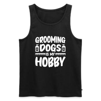 Hundefrisör und Hundepflege - Männer Premium Bio Tank Top - Schwarz - Vorne - Michal (187cm)