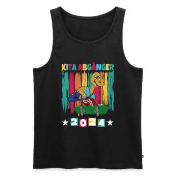 Kita Abgänger 2024 Einschulung 2024 - Männer Premium Bio Tank Top - Schwarz - Vorne - Michal (187cm)