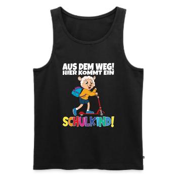 Inscription scolaire 2024 de l’école de la rentrée scolaire - Débardeur bio Premium Homme - noir - Devant - Michal (187cm)
