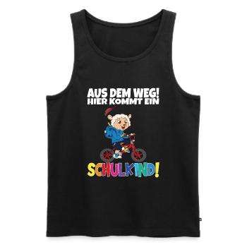 Schulkind 2024 Einschulung Schulanfang - Männer Premium Bio Tank Top - Schwarz - Vorne - Michal (187cm)