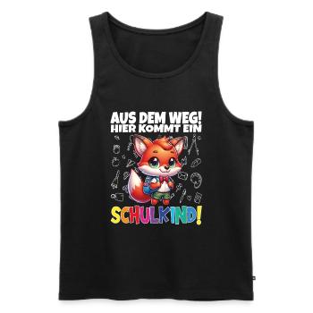 Inscription scolaire 2024 de l’école de la rentrée scolaire - Débardeur bio Premium Homme - noir - Devant - Michal (187cm)