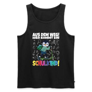 Inscription scolaire 2024 de l’école de la rentrée scolaire - Débardeur bio Premium Homme - noir - Devant - Michal (187cm)