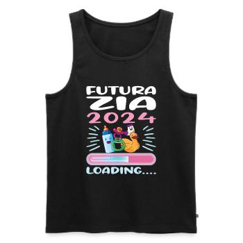 Zia 2024 Loading Tante 2024 - Männer Premium Bio Tank Top - Schwarz - Vorne - AI Model Male 178 light (178cm)
